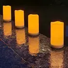 Solar Powered Candles - 3.25″ X 6″ Waterproof LED Flameless 4 Pack