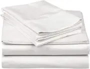 4 Piece Sheet Set | 100% Cotton Bed Sheet Set | 400 TC Sheets | 1 Flat Sheet,...