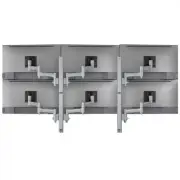 Atdec AWMS-6-46275 Hex Mount With Two Posts, Grommet Clamp, Silver