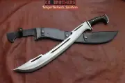 Custom & Handmade Carbon Steel Blade Survival Machete Sword-Full Tang-28-inches