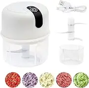 Mini Electric Garlic Chopper Food Processor,250ML Garlic Electric Grinder Onion Chopper, Blender to Vegetable, Wireless Garlic Mincer Tool for Ginger, Chili, Fruit, Meat, etc