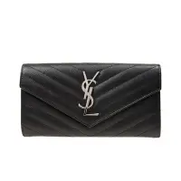 在飛比找Yahoo奇摩購物中心優惠-SAINT LAURENT YSL Monogram 皮革 