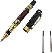 MCKhone Office Signature Pen Metal Rollerball Pen Fine Point Business Gift Pen 0.5mm Black Ink Gift Box for Teacher Student and Family (Red)