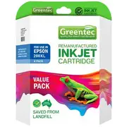 Greentec Epson 200XL Black and Colour 4 Ink Value Pack