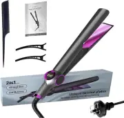 Hair Straightener and Curler 2 in 1, Professional Hair Straightener with LCD Dig