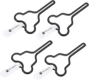 DECOMELODY 4pcs Pet Garbage Bag Clamp for Dog Multi-purpose Leash Pick up Bag Quick-release Fixing Clips