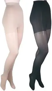 GABRIALLA Sheer Pantyhose - Compression (18-20 mmHg) Beige/Black