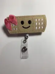 badge reels retractable id holders. Adorable Bandaid Feltie.