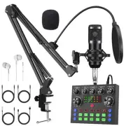 V8S+BM800 Podcast Equipment Bundle,Condenser Mic Recording Studio,Streaming P...