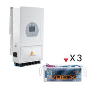 Deye VoltX 8KW Hybrid Solar Inverter MPPT Charger 3PCS VoltX 48V 100Ah Lithium Battery LiFePO4