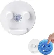 1 Pcs Smiley Face Sponge Holder,Smiley Face Sponge with Suction Cup Installation,Sponge Holder for Kitchen Bathroom Sink with Suction Cup Installation for Kitchen and Bathroom (Sponges Not Included)