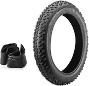 98-406/20x4.0 Bike Tire | Replacement Bike Tires with Tube | 20" Mountain Bike Tires Kit | Road Bike Tire | Foldable Snow Bicycle Tire MTB Bicycle | Easy Installation | Valve 32mm | 30PSI