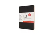 2pc Moleskine Cahier Soft Cover Subject Journal Notebook Black Cranberry Red XL