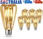 6Pcs Vintage E27 ST64 Filament LED Light Bulbs 4W Industrial Edison Lamp Bulb AU