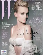 CAREY MULLIGAN "NAUGHTY BUT NICE" SIGNED SEXY PHOTO PSA