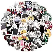 50pcs/Pack Japanese Anime Tokyo Ghoul Stickers for Refrigerator Car Helmet Box Bicycle Guitar Notebook Skate Trunk Etc