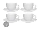 Maxwell & Williams White Basics Rococo Cup & Saucer 240ml Set of 4