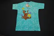 VTG Scooby Doo Wear Sleep Shirt Green Floral Tie Dye New NWT 7522T