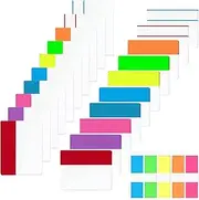 500 Pack Sticky Tabs, 21 Sets 10 Colours Sticky Notes Index Tabs Book Tabs, Writeable and Repositionable File Tabs Flags Page Marker Page Marker Set