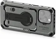 TILTA Khronos Phone Cage for iPhone 16 Pro Max, Aluminum Alloy Mobile Video Rig, Smartphone Case Stabilizer for Video Recording/YouTube/Live Streaming/Vlog/Videography - Space Gray TK-IP16-PMFC-SG