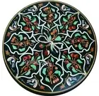 Marble Coffee Table Top Semi Precious Stone Inlay Work Corner Table for Office