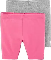 [Carter's] Baby Girls' Toddler 2-Pack Tumbling Shorts- Pink/Gray