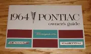 1964 Pontiac Tempest LeMans Custom Owners Operators Manual 64