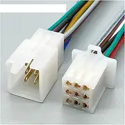 2 3 4 6 9 Pin 2.8mm Motorcycle Electrical Car Connector Wiring Harness Plug with CableNylon Flame Retardant Rubber Sleeve (Color : 9Pin Female Male, Size : 1 Pc with 15cm 18AWG)
