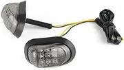 2X Motorcycle Flush Mount Turn Signals Amber 9 Led Indicators Lights Universal