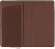 GNEGNI Leather Checkbook Cover with Built-In Divider Pen Holder for Men Women Ch
