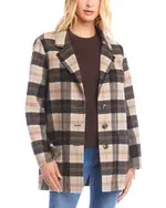 Karen Kane Oversized Brushed Plaid Jacket
