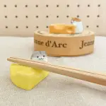 日本 DECOLE 可愛倉鼠筷架 寵物 倉鼠 陶器 筷架 陶瓷 起司造型 廚房餐具