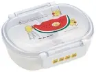Kids lunch box 1 tier 360ml with side dish container dome shape Noraneko Gundan