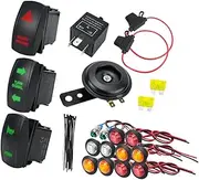LeeQinersw ATV UTV Rocker Switch Turn Sign Light Kit Street Legal Led Lights Premium Sturdy Universal Horns Reverse Hazard Light for UTV
