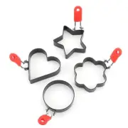 Egg Cooker Ring Heat Resistance Fried Egg Shaper Handle Folding Design
