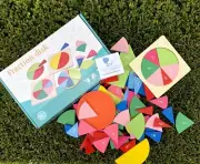 Circular Maths Fractions Disk Set Kids And Children Educational Learning