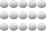 uxcell 15pcs Metal Round Buttons 10mm Zinc Alloy Shank Flat Sewing Craft Replacement Buttons for Clothing Decoration DIY Accessories, Bright Silver