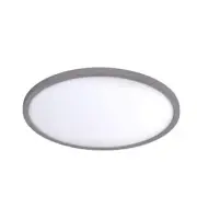 Round 15 in. 1-Light Brushed Nickel LED Flush Mount 3000K