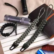 Tactical Lanyard Keychain Paracord Survival Kit Rock Climbing Carabiner Alloy