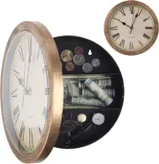Wall Clock Diversion Safe Secret Hidden Compartment for Valuables Documents Cash