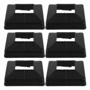 6 Pcs Black Foot Cover Deck Railing Shoe Fence Post Protector Column Base