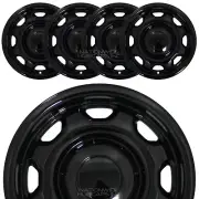 4 Black 2010-2025 for F150 XL 17" Wheel Skins Hub Caps 8 Slot Steel Rim Covers