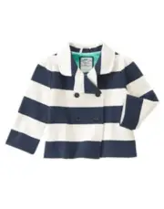 GYMBOREE CAPE COD CUTIE NAVY & WHITE STRIPE JACKET 6 12 24 2T 3T 4T 5T NWT