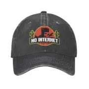 No Internet No Connection Online Computer Baseball Cap Jurassic Offline Park Hat