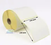 20,000 100x100mm Plain WHITE Labels Zebra Type Printer (100x100mm)