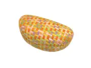 Orange Multicolor Mint Woven Straw Textured Hard Clamshell Sunglass Case