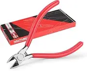 HAUTMEC 5" Precise Small Flush Cutting of Engineer Wire Cutter Plier with Location Pin for Fine Shearing, Perfect for Circuit Board Cutting, Electronic Components, HT0327