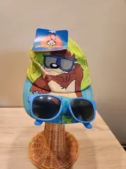 Vintage 2000 Tasmanian Devil TAZ Looney Tunes Snapback Kids Hat W/ Sunglasses