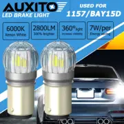 2Pcs 1157 LED Tail Brake Stop Turn Signal Light Bulbs BAY15D 30SMD 7507White US (for: Renault)