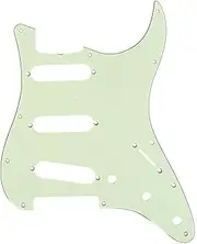 Musiclily Pro 11-Hole 60s 64 Vintage Style Strat SSS Pickguard for American Stratocaster Guitar, 3Ply Mint Green